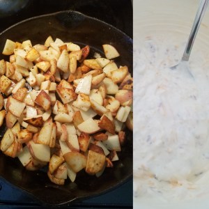 Loaded Baked Potato Salad Steps