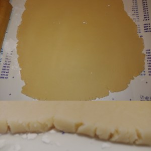 Rolling out shortbread
