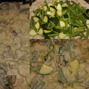 Coming together - Red Alfredo Chicken & Shrimp