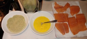 Blue Cheese Salmon Preperation