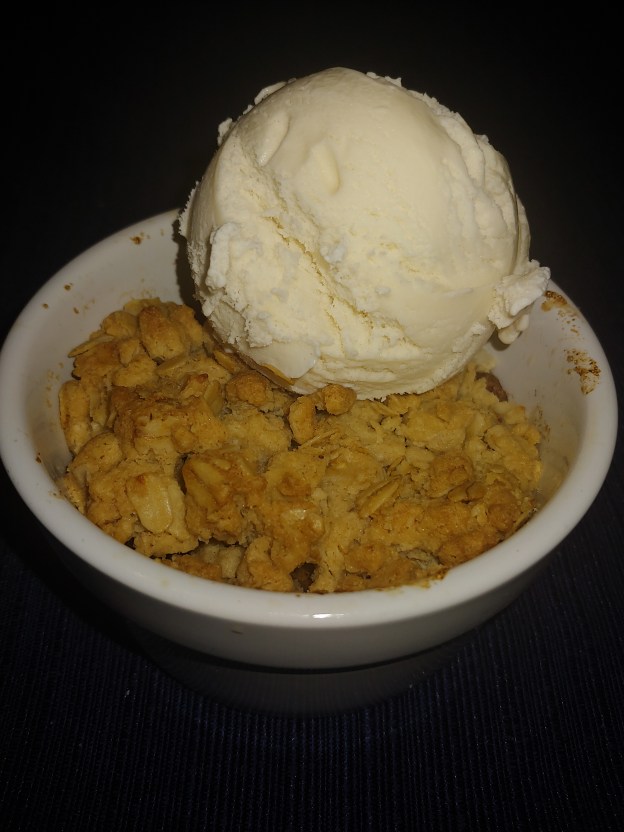 Spiced Apple Crisp with Ice Cream